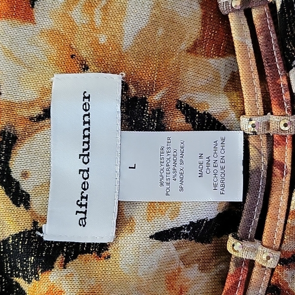 Alfred dunner 3/4 sleeve fall blouse - Picture 3 of 3